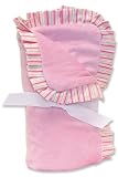 Trend Lab Receiving Blanket in Pink Velour with Tulip Stripe