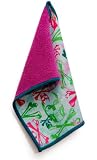 Toddy Gear Skelly Beans 5 x 7 Inch Premium Microfiber Smart Cloth, for iPad and Touch Screen Cleaning - Retail Packaging - Pink/Green, 15X7B1205