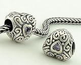 925 Sterling Silver Purple Czech Crystal CZ 