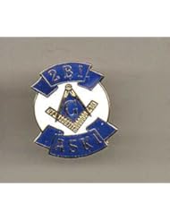 Single Detail Page Misc: MASONIC 2 B 1 ASK 1- Masonic HAT TIE OR LAPEL PIN - MASONIC 2 B 1 ASK 1- HAT TIE OR LAPEL PIN - This is a brand new Lapel Pin with military clasp on the back  * It measures only 3/4"  at it's tallest point. *  There is a lot of detail in a small space  - So we used zoom photography to help you enjoy!  *  This Pin is Gold Tone plated with handpainted enamel