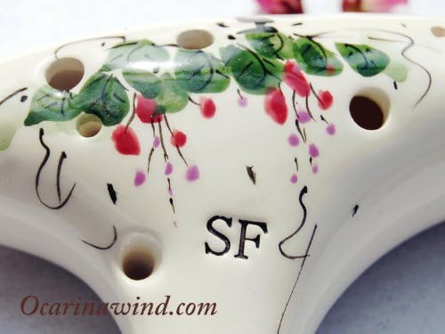 12 Hole sweet potato Ocarina Hand Painted - Soprano F