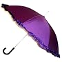 Oversized Adult Purple Ruffle Umbrella Parasol, Can Be Used In The Rain Or The Sun, Great Gift Idea