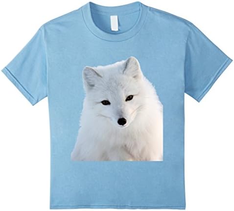 Kids Arctic Fox Tee Shirt WHITE FOX CUTE NATURE 10 Baby Blue