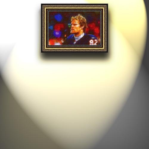Completely Handpainted American Football Sport Painting, Custom Order FL4869, Oil on Canvas, with Option to Paint Jerry, Brett & Co. from Any Other Favorite Photograph or Picture, Unframed, Size 21'' x 32