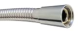 Euroshowers branded Superlux Shower Hose 150cm Chrome - wide 11mm bore - Two Conical End Nuts