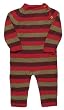 Striped Romper - Red/ Olive/ Brown 0-3 Months