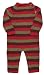 Striped Romper - Red/ Olive/ Brown 0-3 Months