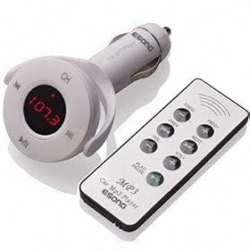 TeckNet FM30A USB Flash Memory MP3 Modulator / Player Supports External Audio Player (MP3 Players, CD and VCD Players) With Remote Control - White