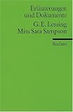 Mi� Sara Sampson. Erl�uterungen und Dokumente