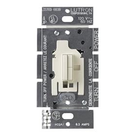 Lutron AB-ADH-LA Abella Companion Dimmer with Wallplate, Light Almond by Lutron