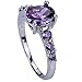 YAZILIND Wedding Bridal Rhinestone Purple Engagement Ring For Women