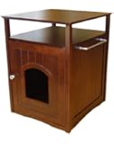 Merry Pet Products Pet House, Litterbox Cover and Night Stand, Walnut, 20.5" D x 19" W x 25"H