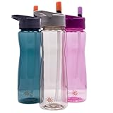 Eco Vessel Tritan Sports Water Bottle with Flip Straw Top - 25 oz