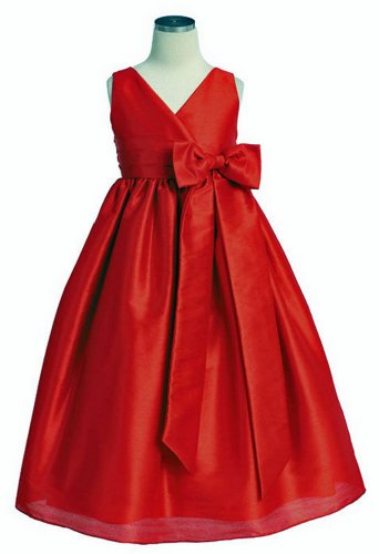 New Criss Cross Bow Flower Girl Dress (6 Assorted Color Choices) 2 to 12 Girls