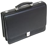 McKlein USA I Series Bucktown Double Compartment Leather Briefcase Black