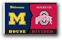 Michigan Wolverines - Ohio State Buckeyes 3x5 House Divided Rivalry Flag