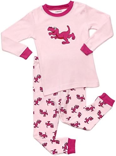 Frogmouth Girls Dinosaurs 2 Piece Pajama set 3 Years Pink
