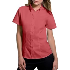 Kustom Kit Women's Pinpoint Oxford Blouse Short Sleeve