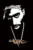 Tupac (Face, B&W) Music Poster Print - 24