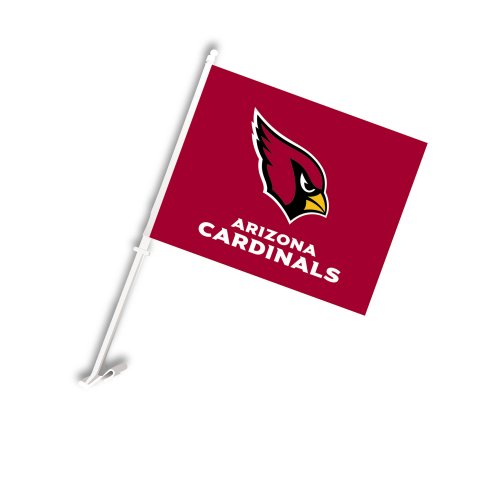 NFL Arizona Cardinals Car Flag with Wall Brackett