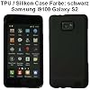Premium Quality TPU Silicon Case per Samsung Galaxy S2 / i9100, nero transparent