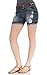 WallFlower Juniors Belted Mid Thigh Denim Shorts