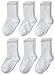 Stride Rite Little Girls' Six-Pack Solid Crew Socks