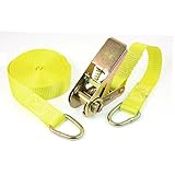 uxcell ラチェット式ベルト　タイダウンベルト　5M X 25mmX 1.2mm　ナイロン　ポリエステル　金属