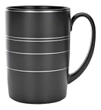Thomas O'Brien Tiago Matte Charcoal Fine Porcelain Grande Mug, 20 Oz.