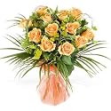 Twelve long stemmed Orange Roses - Send Red Bouquet of Fresh Flowers to The One You Love