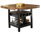 Hillsdale Hermosa Heights Counter Height Table, Black Oak