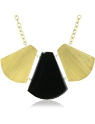 Dean Davidson "INNER BEAUTY" Gold with Black Enamel Fanned Out Collar Necklace