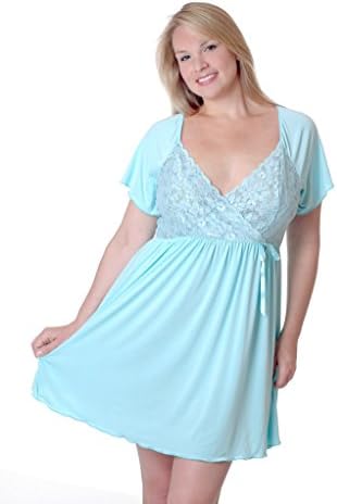 Microfiber Cap Sleeves Chemise 1x Sea Blue