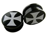 Tricher-plug/Boucle d'oreilles avec Croix-maltaises - Acryliques (2 cm)