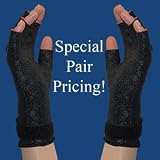 Pair of Thermoskin Carpal Tunnel Glove, Left and Right, Black, Med