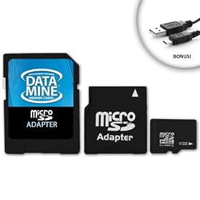 DataMINE Premium Class 4 16GB MicroSD Flash Memory Card for Samsung Galaxy S III , Galaxy S II Epic Touch , Galaxy Nexus , Galaxy Note , Brightside and Many More Samsung Smartphones! ** Includes Mini and Standard SD Adapters and Micro-USB Cable Accessory! **