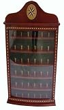 Golf Gifts & Gallery 1976 36 Ball Display Cabinet w/Inlay Mahogany