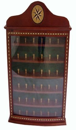Buy Golf Gifts & Gallery 1976 36 Ball Display Cabinet w Inlay Mahogany by Golf Gifts & Gallery
