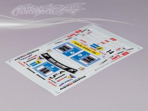 Matrixline RC #MR/PC201014B-1 Lexus LFA Decal Sheet for most RC cars
