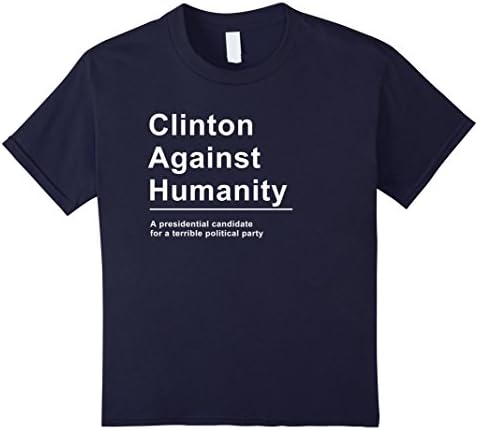 Kids Clinton Against Humanity Funny Parody T-Shirt 8 Navy