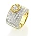 14K Yellow Gold 1.00ct Diamond Flower Ring