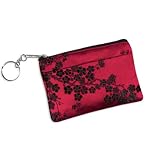 Mini Pouch with Keyring - Silk Brocade
