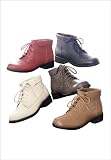 Jessica London Plus Size Leather turn-down collar bootie