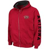 MLB Men's Arizona Diamondbacks Cold Fire Hooded Full Zip Fleece (Bright Cardinal Heather/Black, Large)