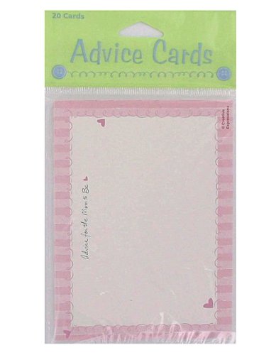 6 Packs of 20 Baby Girl Mother to Be Advice Cards