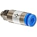 SMC KC Series Brass Self Seal Tube Fitting, Connector, 4mm Tube OD x M5x0.8 BSPT Male