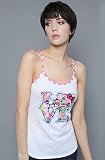 Hello Kitty Intimates The Enchanted Beauty Knit Tank in White,Sleepwear for Women
