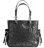 Coach Signature Colette Overlay Large Business Bag Tote 16449 Black Multi Coach Signature Colette Overlay Large Business Bag Tote 16449 Black Multi