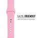 Apple Watch Band - FanTEK Soft Silicone Sport Style Replacement iWatch Strap for Apple Wrist Watch 38mm Models M/L Size (Light Pink)