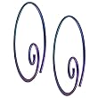 Niobium Unique Spiral Hoop Earrings